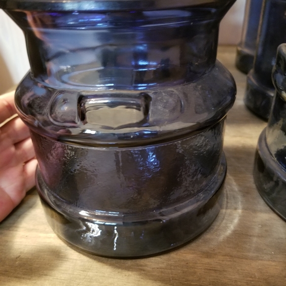 L. E. Smith Cobalt Blue Milk Can Canister Set - Picture 4 of 11